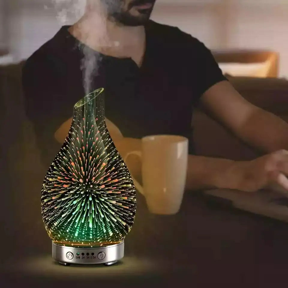 Glass Aromatherapy Essential Oil LED Diffuser