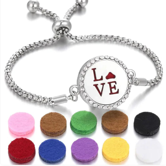 Essential Oil Diffuser Locket Bracelet