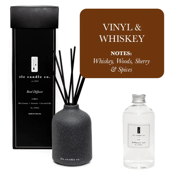 266ml Reed Diffuser - Vinyl & Whiskey