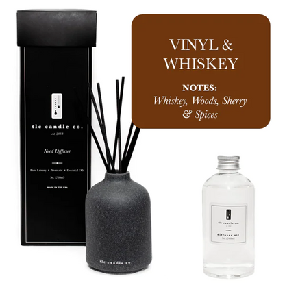 266ml Reed Diffuser - Vinyl & Whiskey