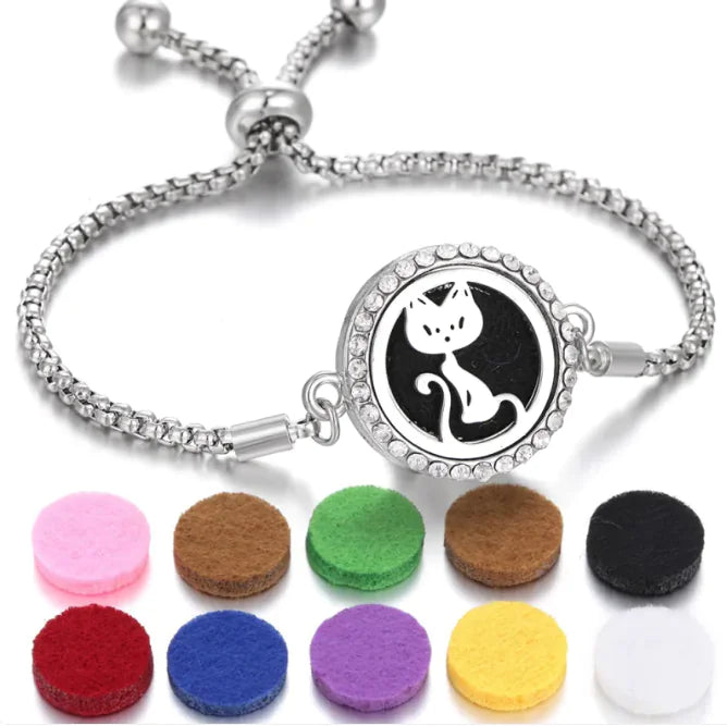 Essential Oil Diffuser Locket Bracelet